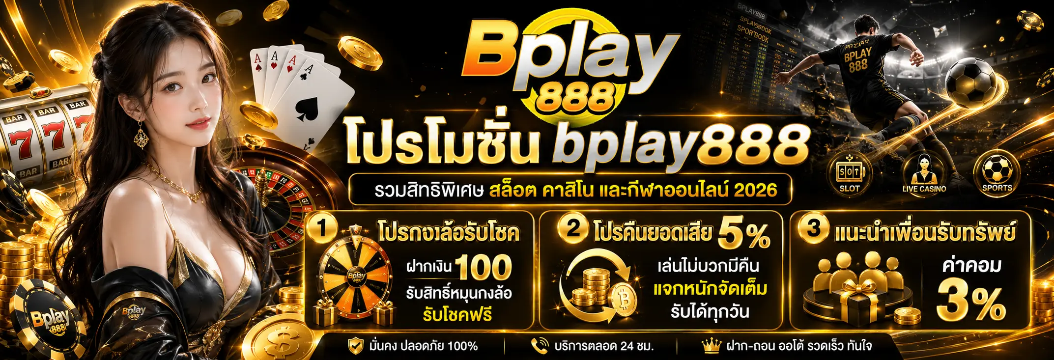 โปรโมชั่นสล็อตเว็บตรง bplay888 อัปเดตปี 2026